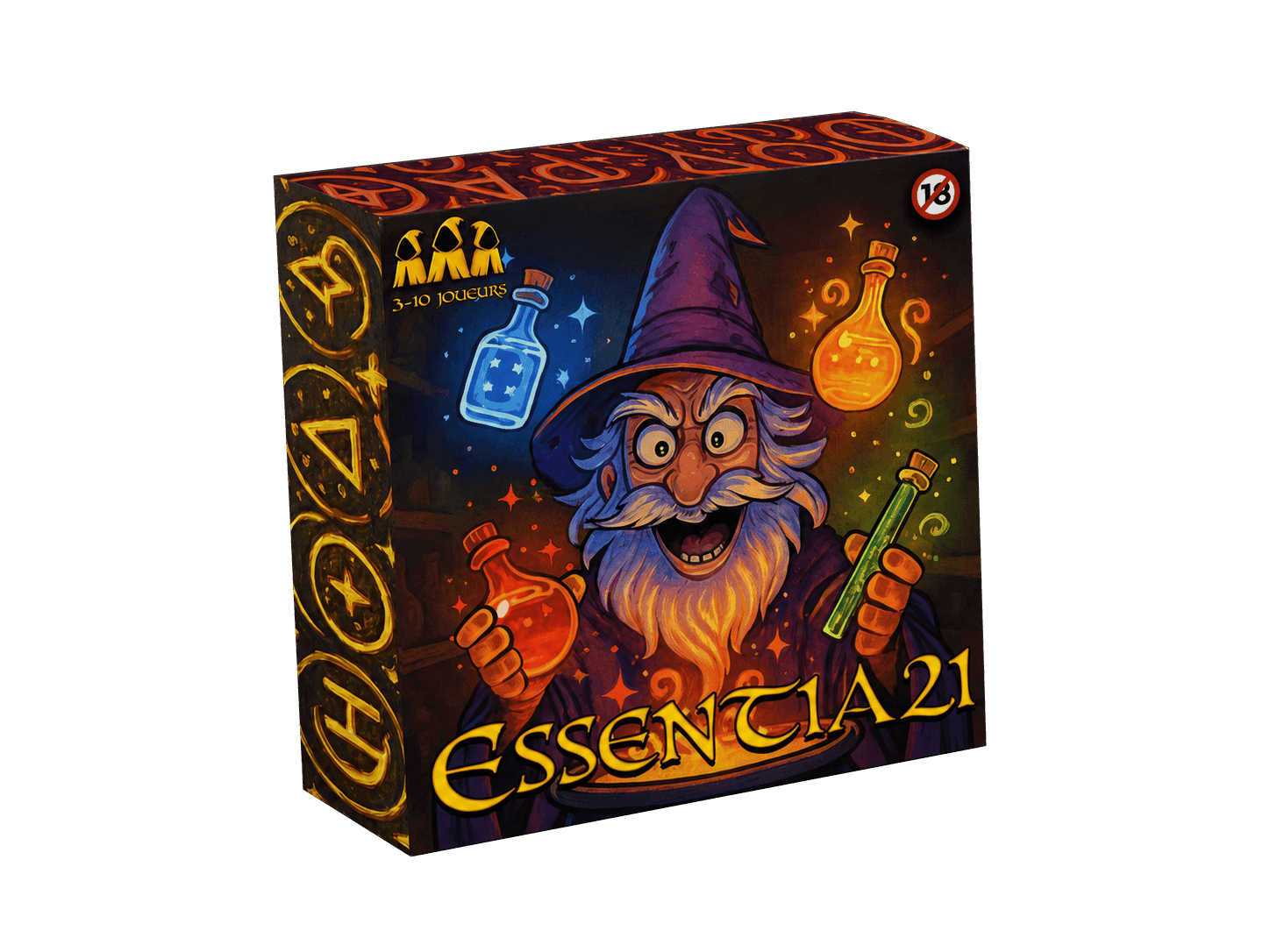 Boîte du jeu Essentia21, détourée sans fond